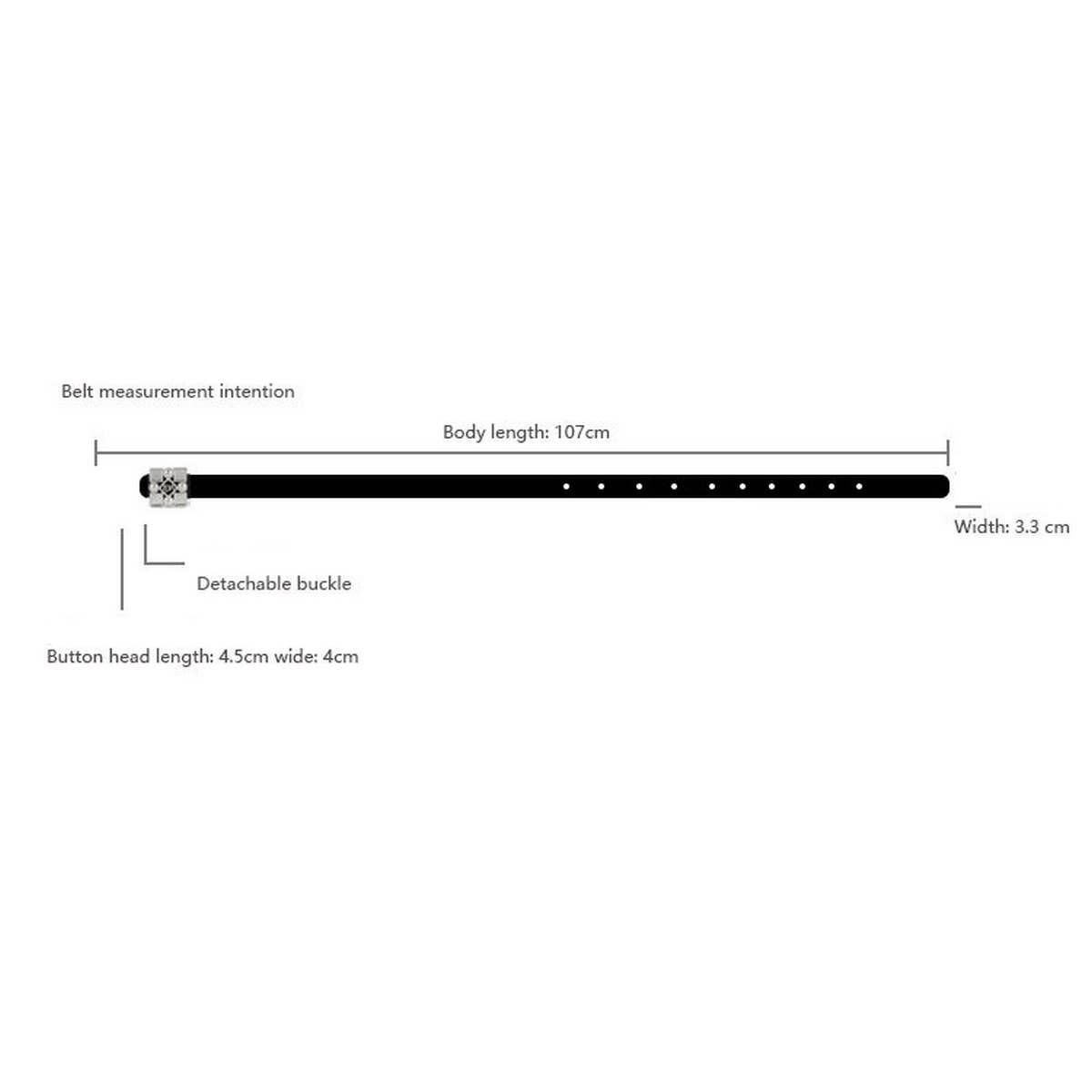 Minimalist Square Buckle Belt - Black - KJ Clothier