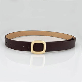 Minimalist Square Buckle Belt - Black - KJ Clothier