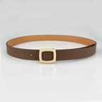 Minimalist Square Buckle Belt - Black - KJ Clothier