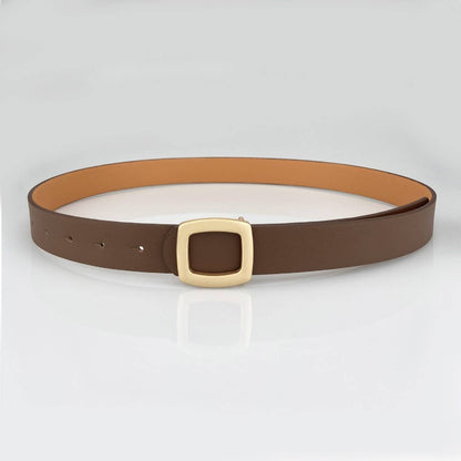 Minimalist Square Buckle Belt - Black - KJ Clothier