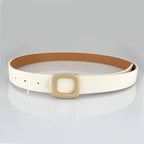 Minimalist Square Buckle Belt - Brown - KJ Clothier