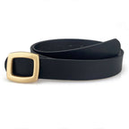 Minimalist Square Buckle Belt - Brown - KJ Clothier