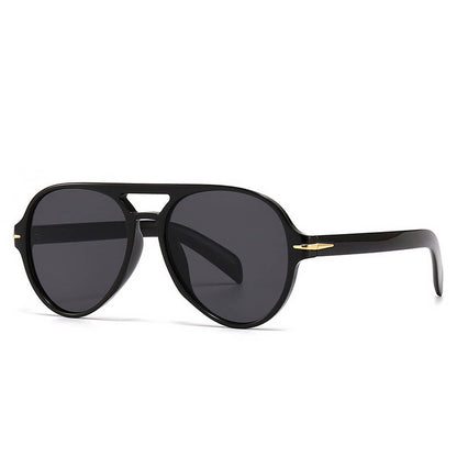 Modern Round Aviator Sunglasses - Brown - KJ Clothier