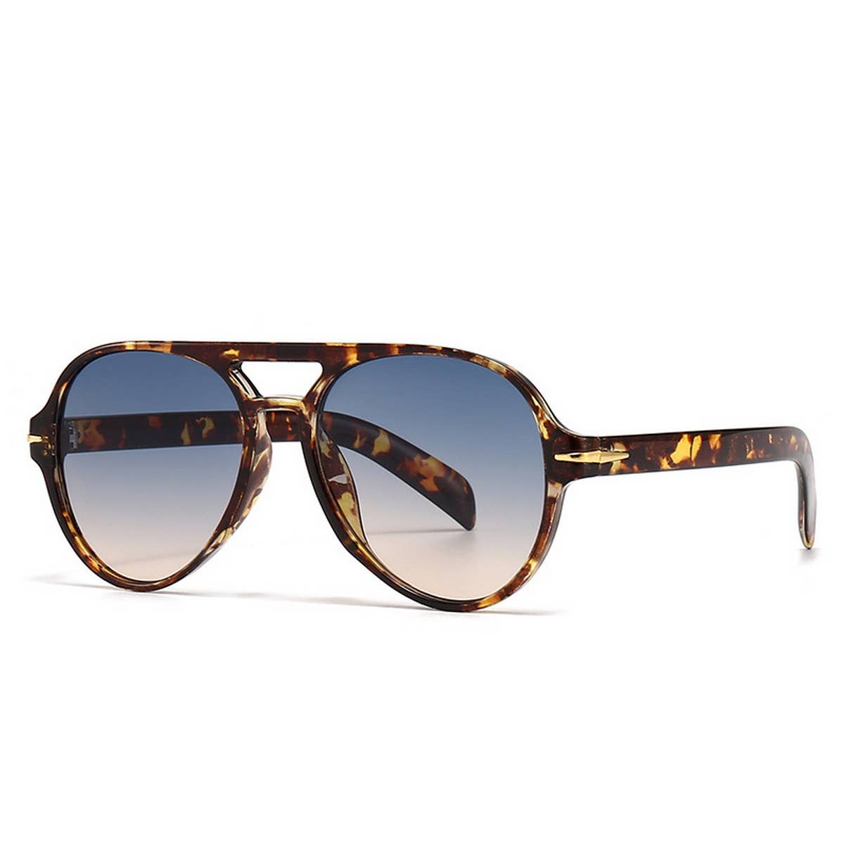 Modern Round Aviator Sunglasses - Brown - KJ Clothier