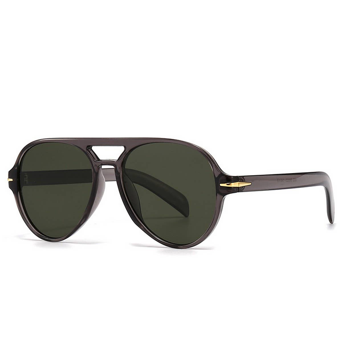 Modern Round Aviator Sunglasses - Brown - KJ Clothier