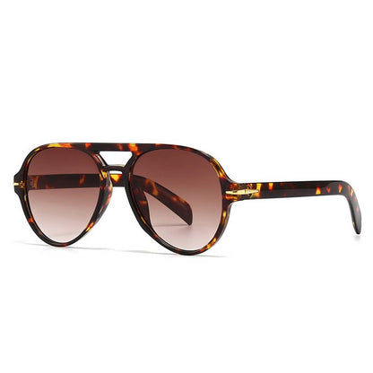 Modern Round Aviator Sunglasses - Brown - KJ Clothier