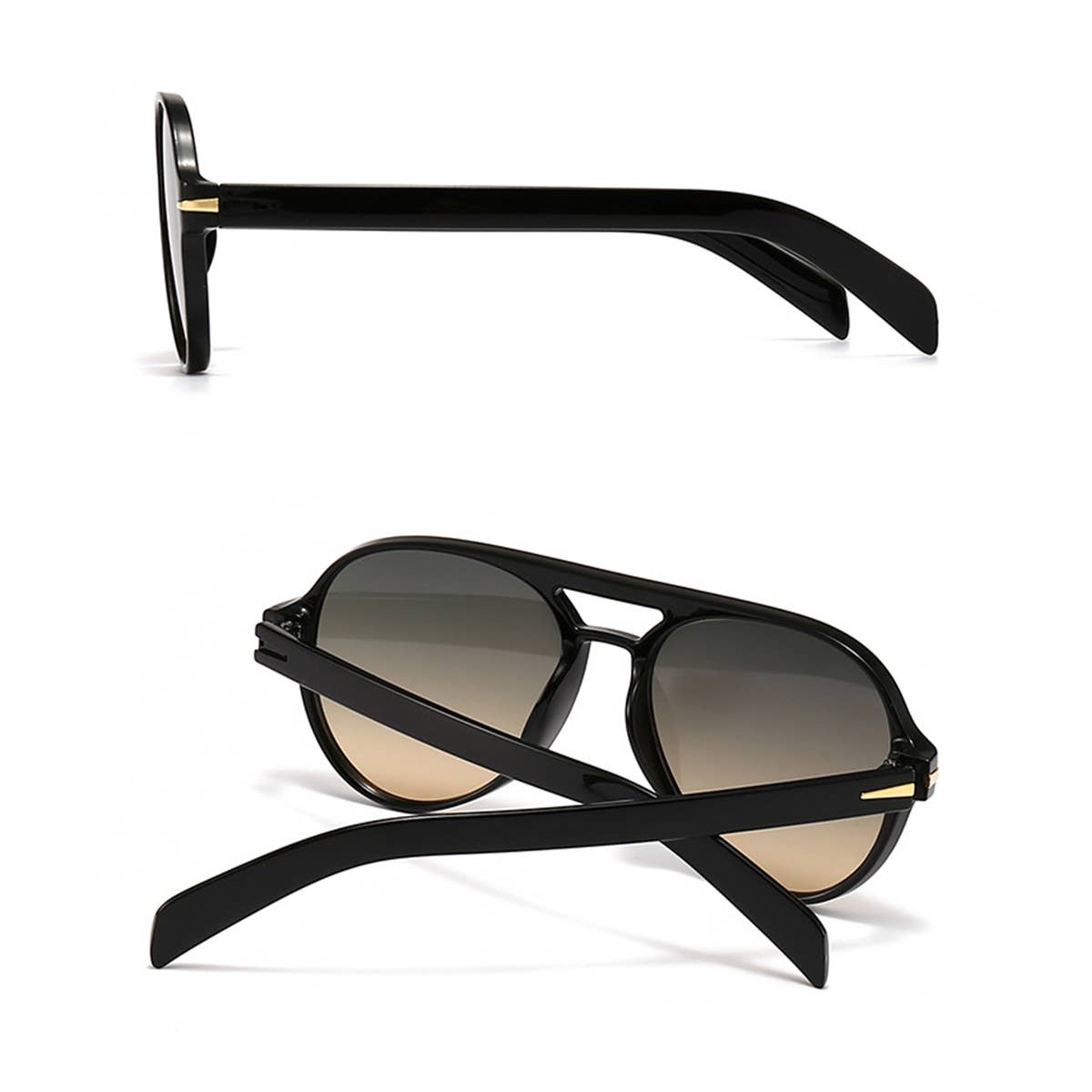Modern Round Aviator Sunglasses - Gradient - KJ Clothier