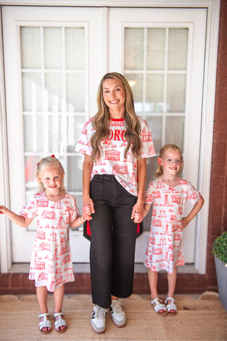 Stewart Simmons - Georgia Team Toile Embroidered Tee