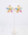 Monett Flower Post Earring - Multi - KJ Clothier