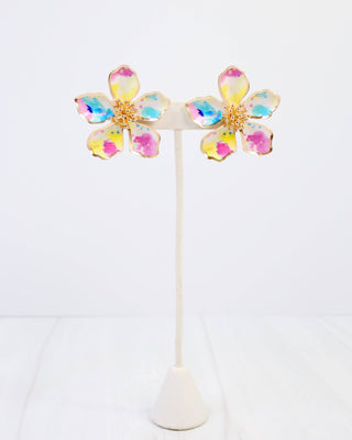Monett Flower Post Earring - Multi - KJ Clothier