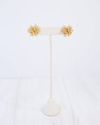 Newark Textured Cluster Earring WR - Gold - KJ Clothier