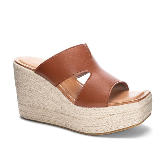 Next Door Wedge - Smooth Tan - KJ Clothier