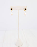 Niles Pearl Huggie Earring - Gold - KJ Clothier