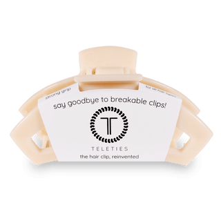 Open Hair Clip | Large | Almond Beige - KJ Clothier