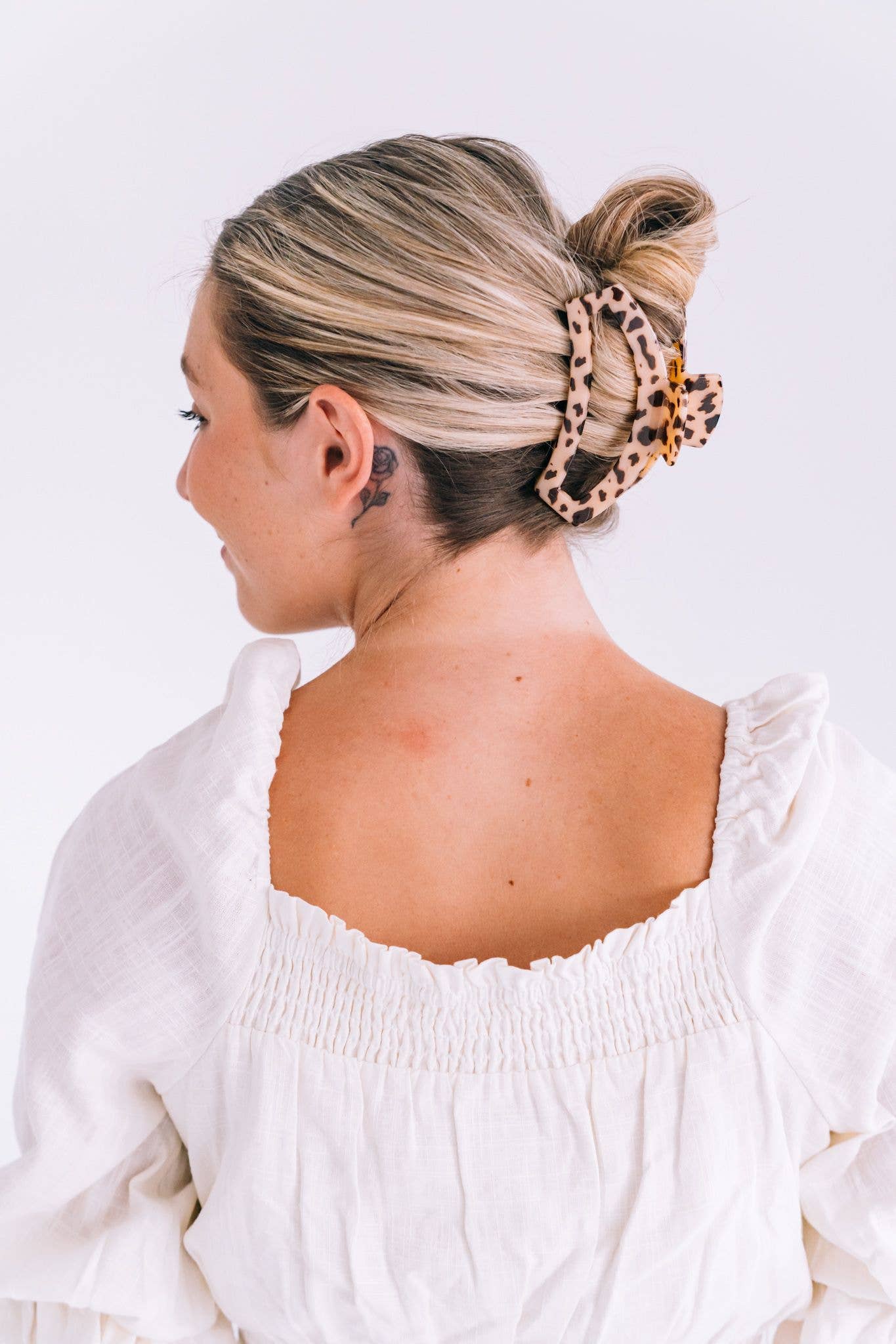 Open Hair Clip | Large | Blonde Tortoise - KJ Clothier