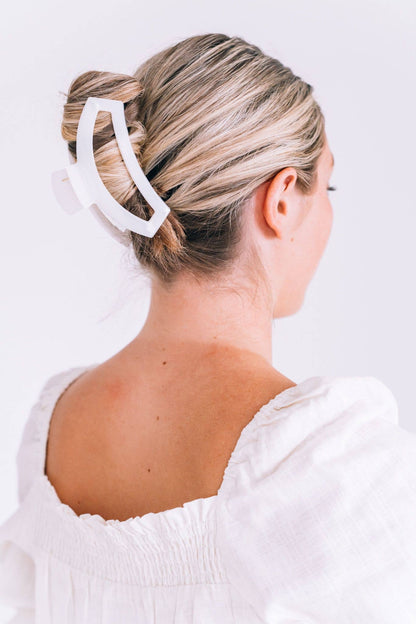 Open Hair Clip | Large | Coconut White - KJ Clothier