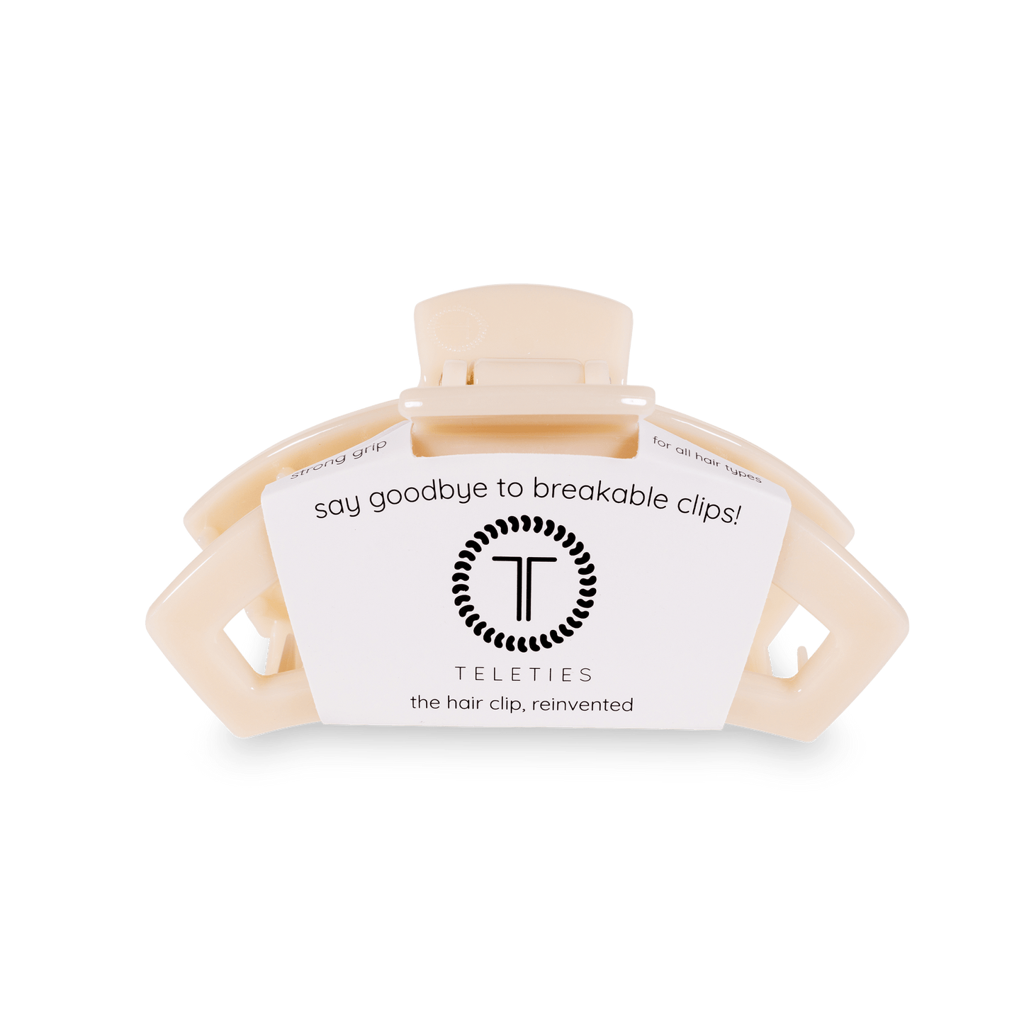 Open Hair Clip | Medium | Almond Beige - KJ Clothier