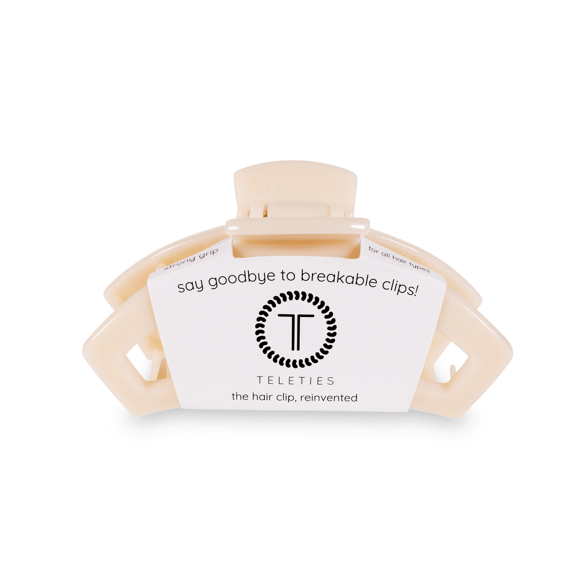 Open Hair Clip | Medium | Almond Beige - KJ Clothier