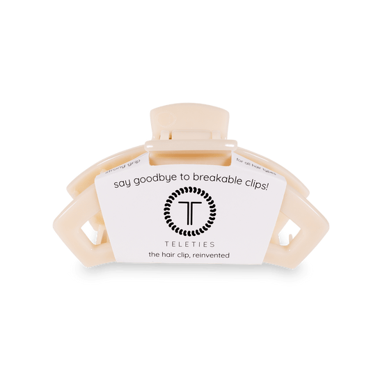 Open Hair Clip | Medium | Almond Beige - KJ Clothier