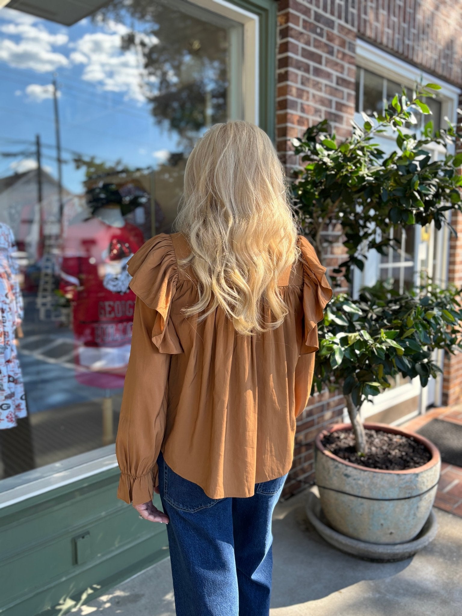 Pass The Dressing Top - Camel - KJ Clothier