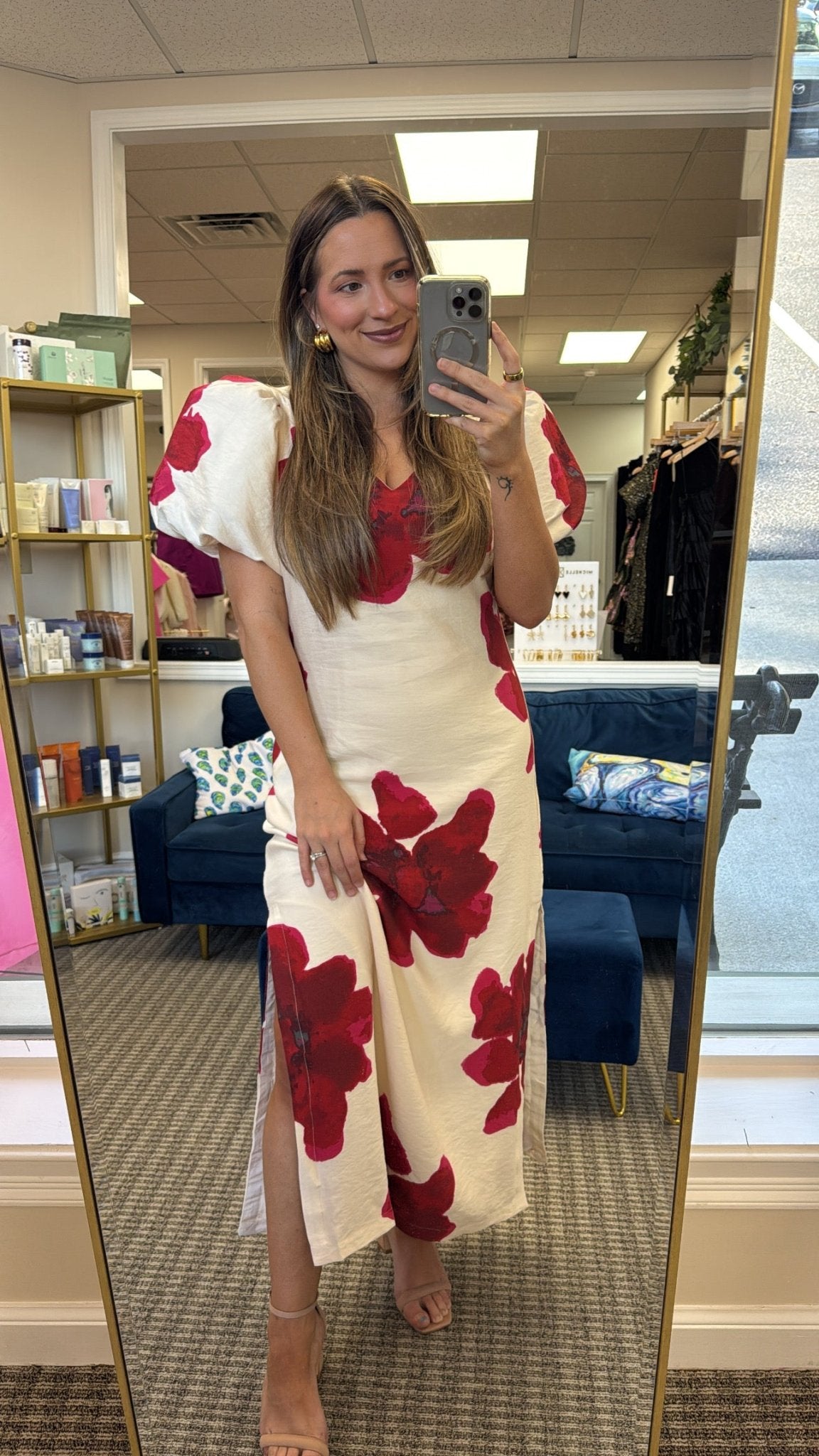 Penelope Dress - Red - KJ Clothier