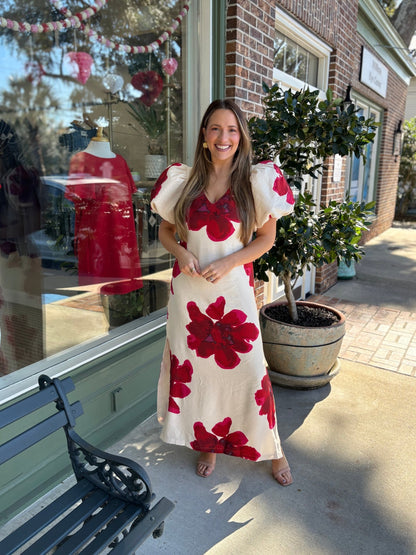 Penelope Dress - Red - KJ Clothier