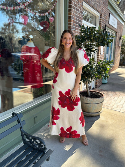 Penelope Dress - Red - KJ Clothier