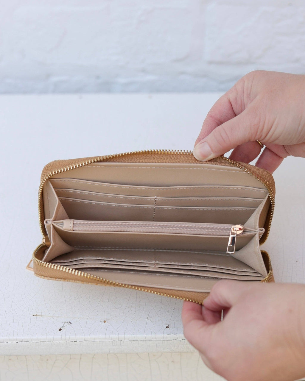 Penelope Wallet - Natural Lattice - KJ Clothier