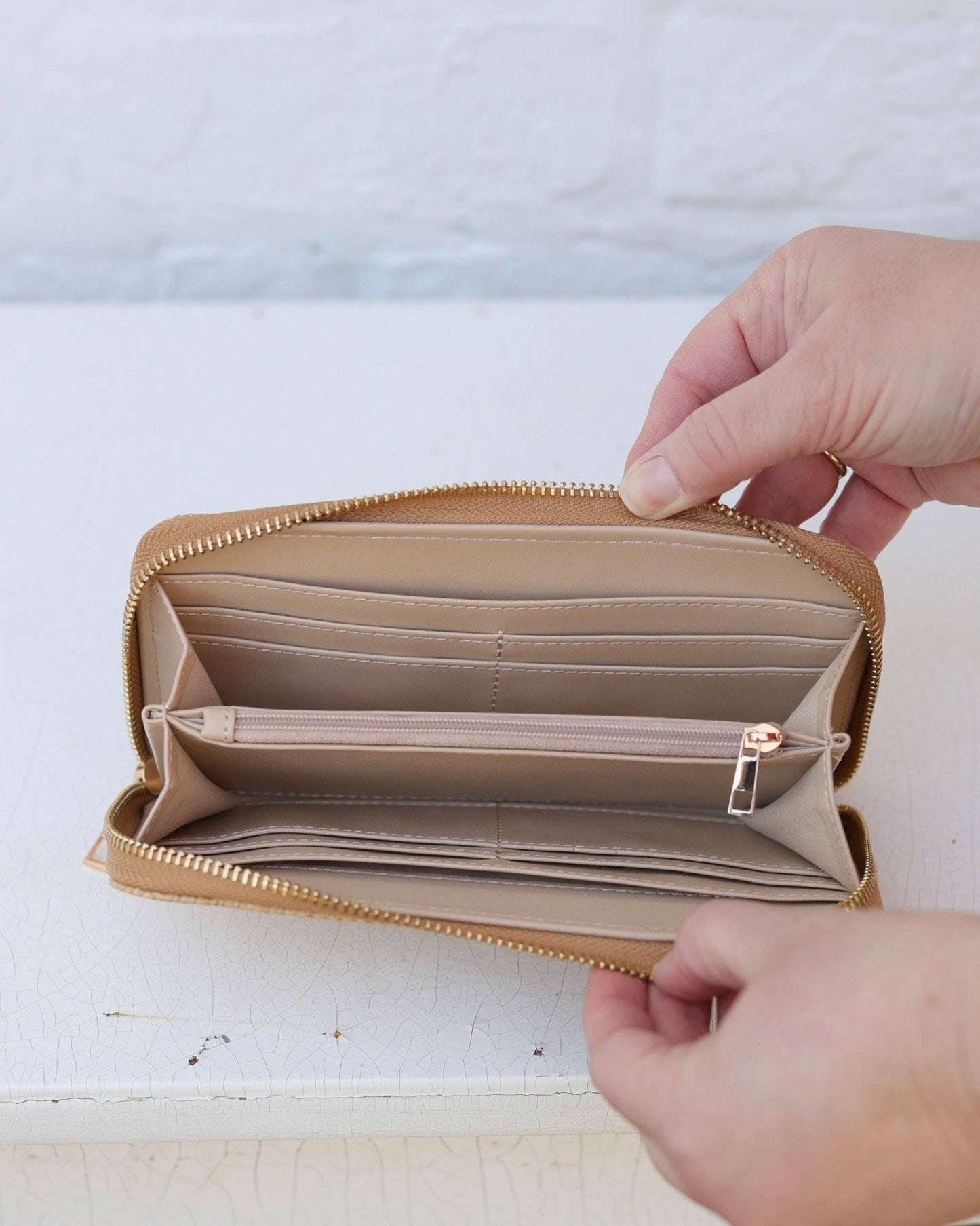 Penelope Wallet - Natural Lattice - KJ Clothier