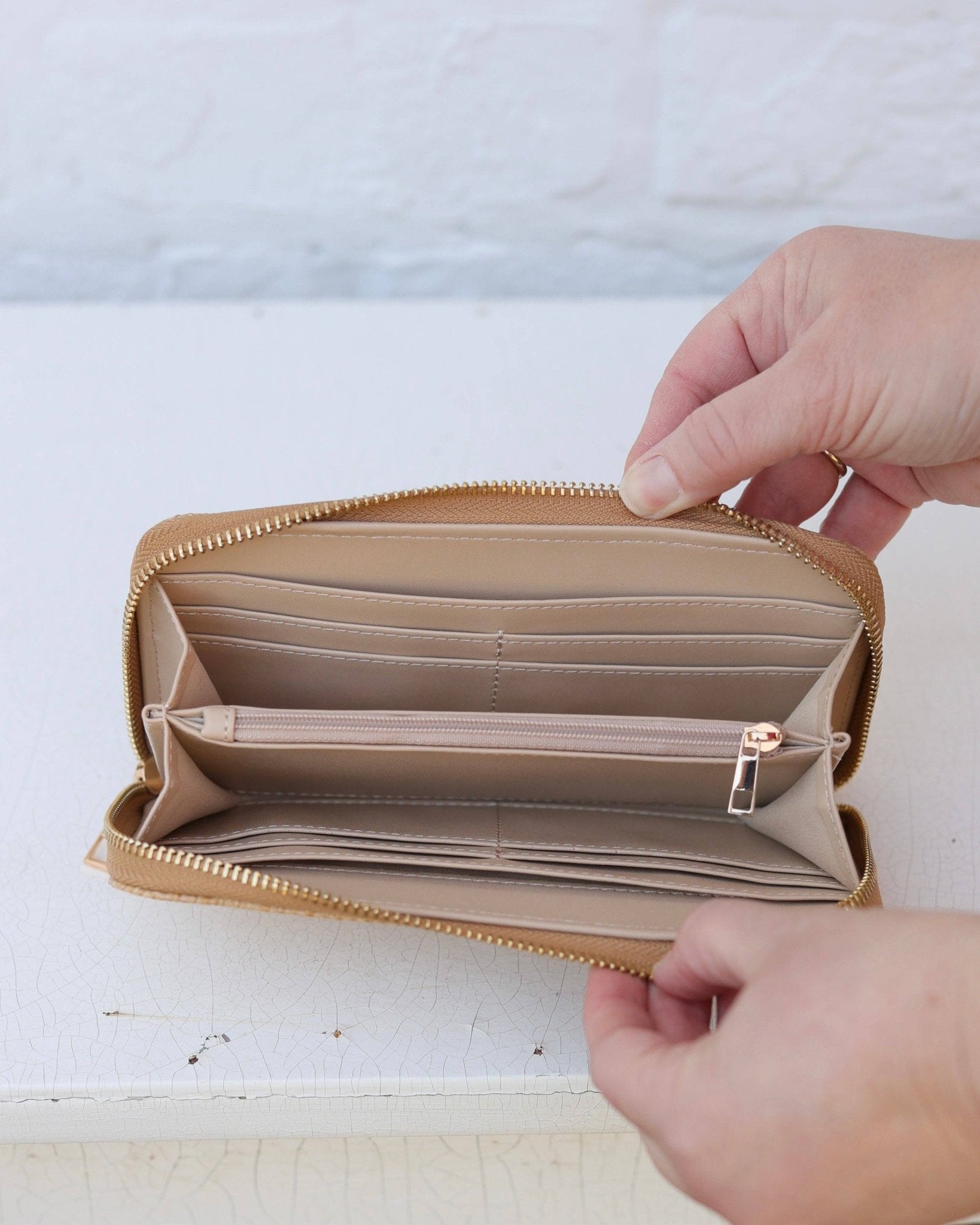 Penelope Wallet - Natural Lattice - KJ Clothier