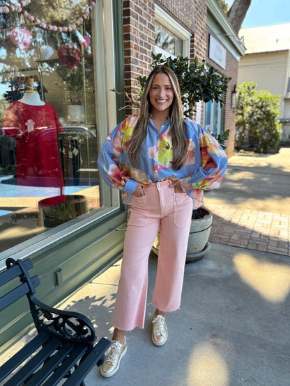 Perfectly Peach Cropped Denim - KJ Clothier