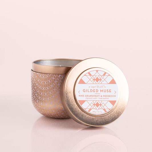Pink Grapefruit & Prosecco Gilded Tin, 12.5 oz - KJ Clothier