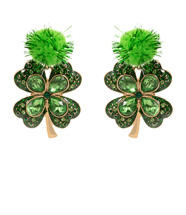 Puff Post Shamrock Earrings - KJ Clothier