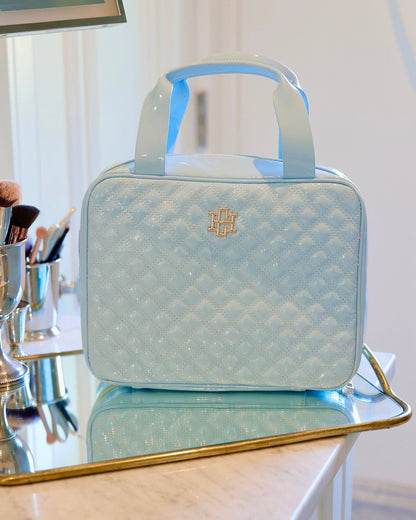 Punta Cana Large Case - Light Blue Patent - KJ Clothier