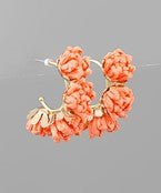 Raffia Flower Hoops - KJ Clothier