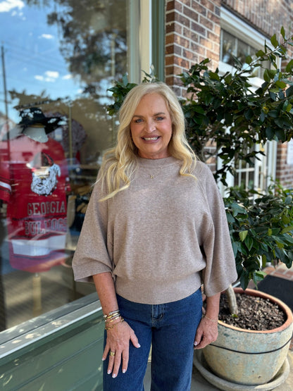 Raglan Lightweight Sweater - Mocha - KJ Clothier