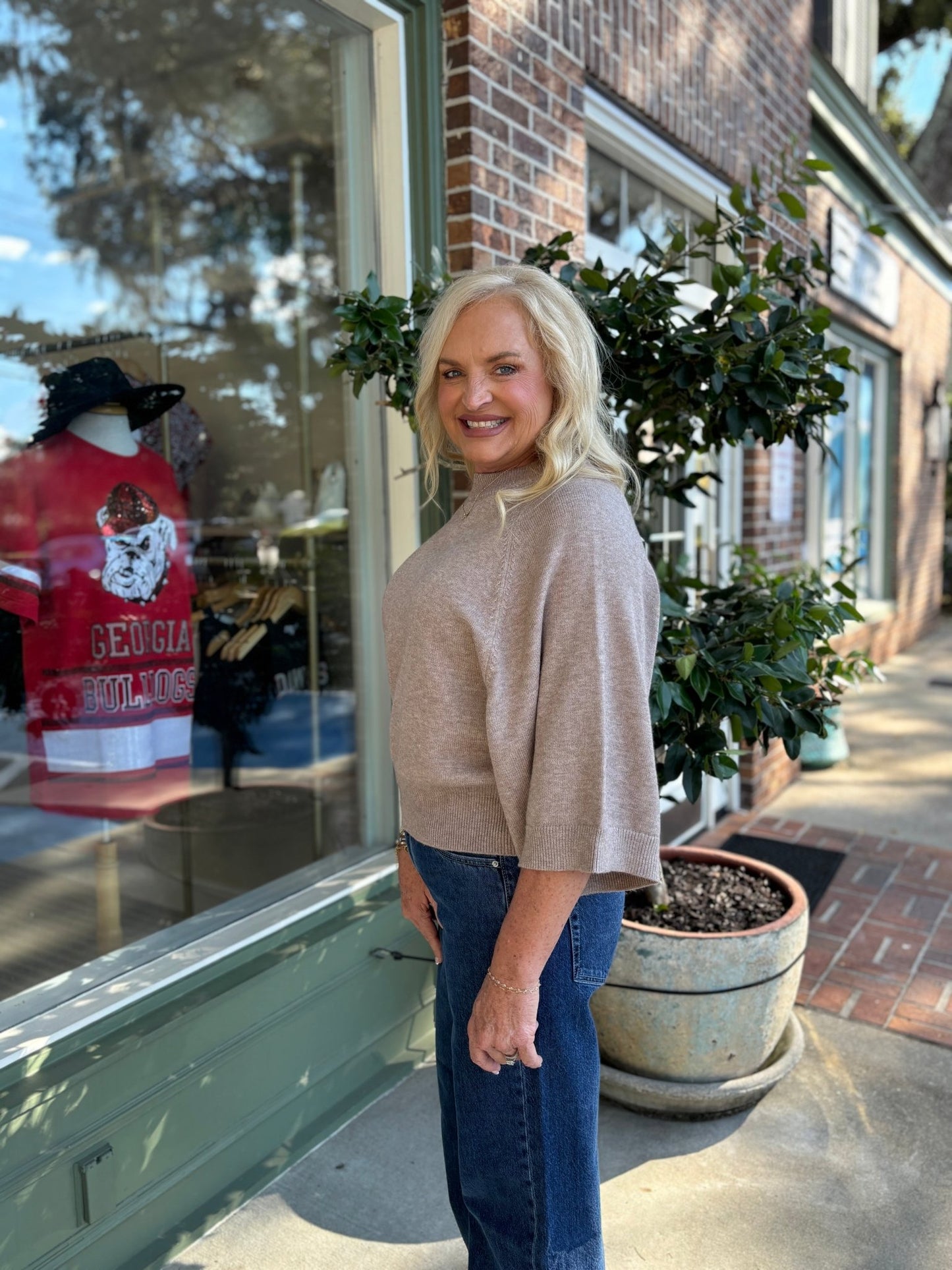 Raglan Lightweight Sweater - Mocha - KJ Clothier