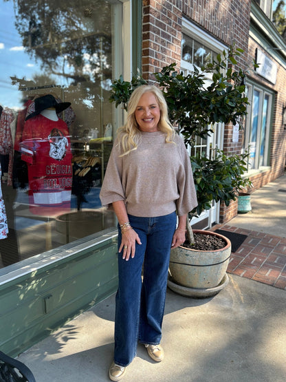 Raglan Lightweight Sweater - Mocha - KJ Clothier