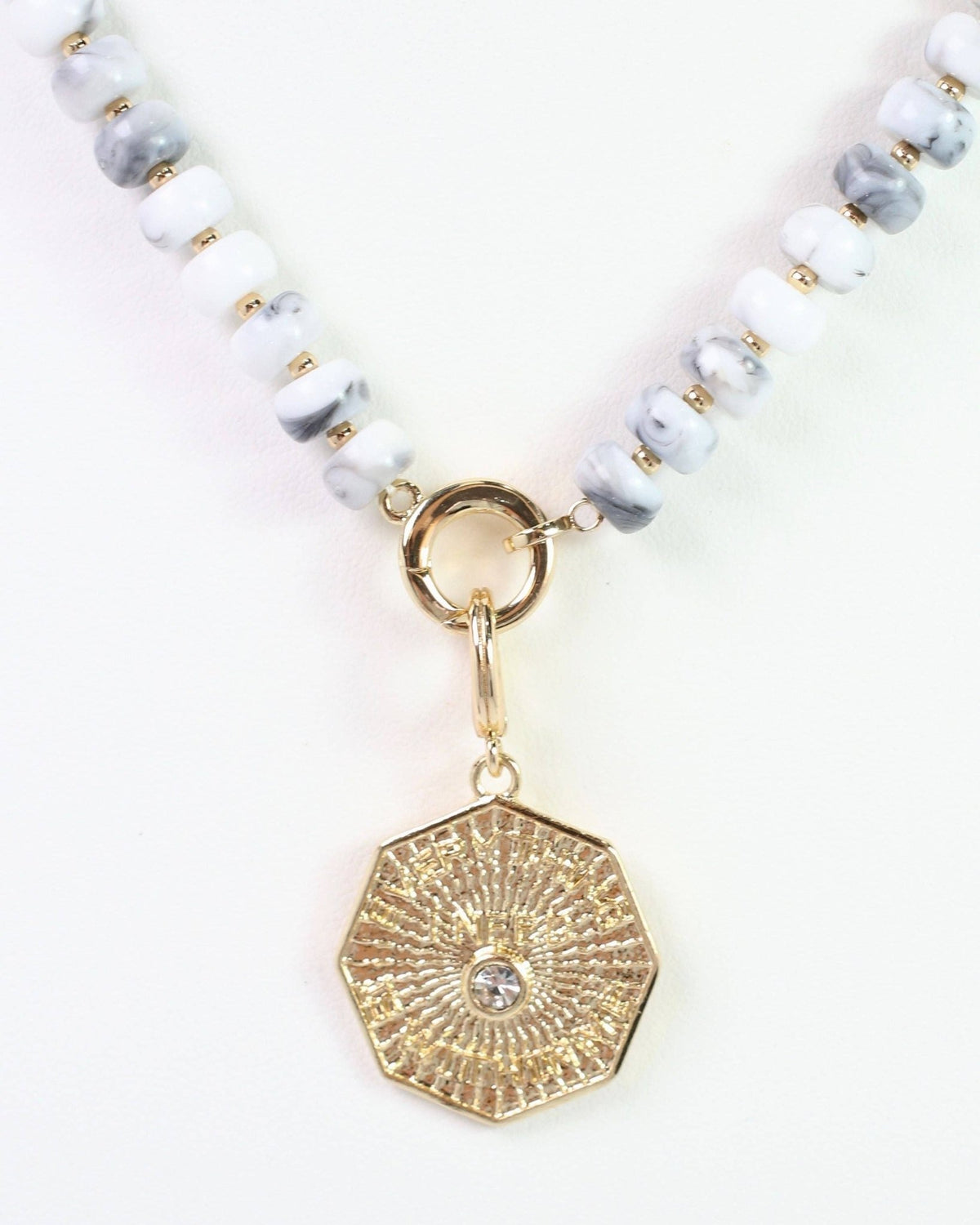 Rawlins Octagon Disc Charm - Gold - KJ Clothier