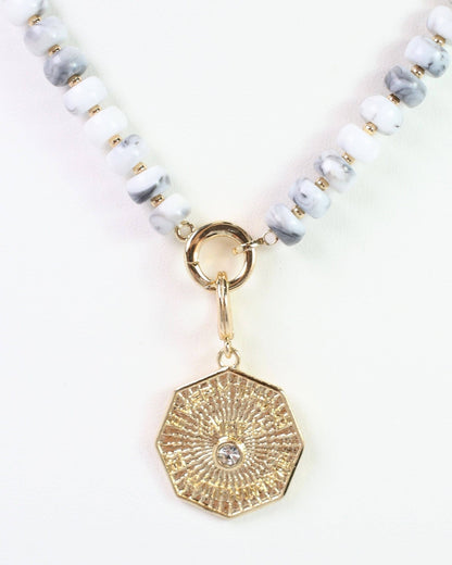 Rawlins Octagon Disc Charm - Gold - KJ Clothier