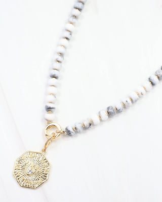Rawlins Octagon Disc Charm - Gold - KJ Clothier