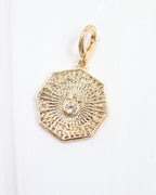 Rawlins Octagon Disc Charm - Gold - KJ Clothier