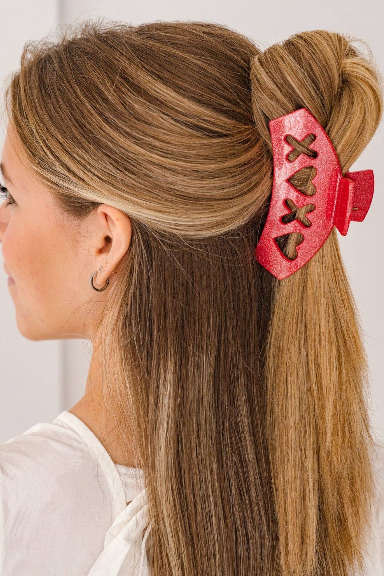 Red Sweet Talker Large Hair Clip - KJ Clothier