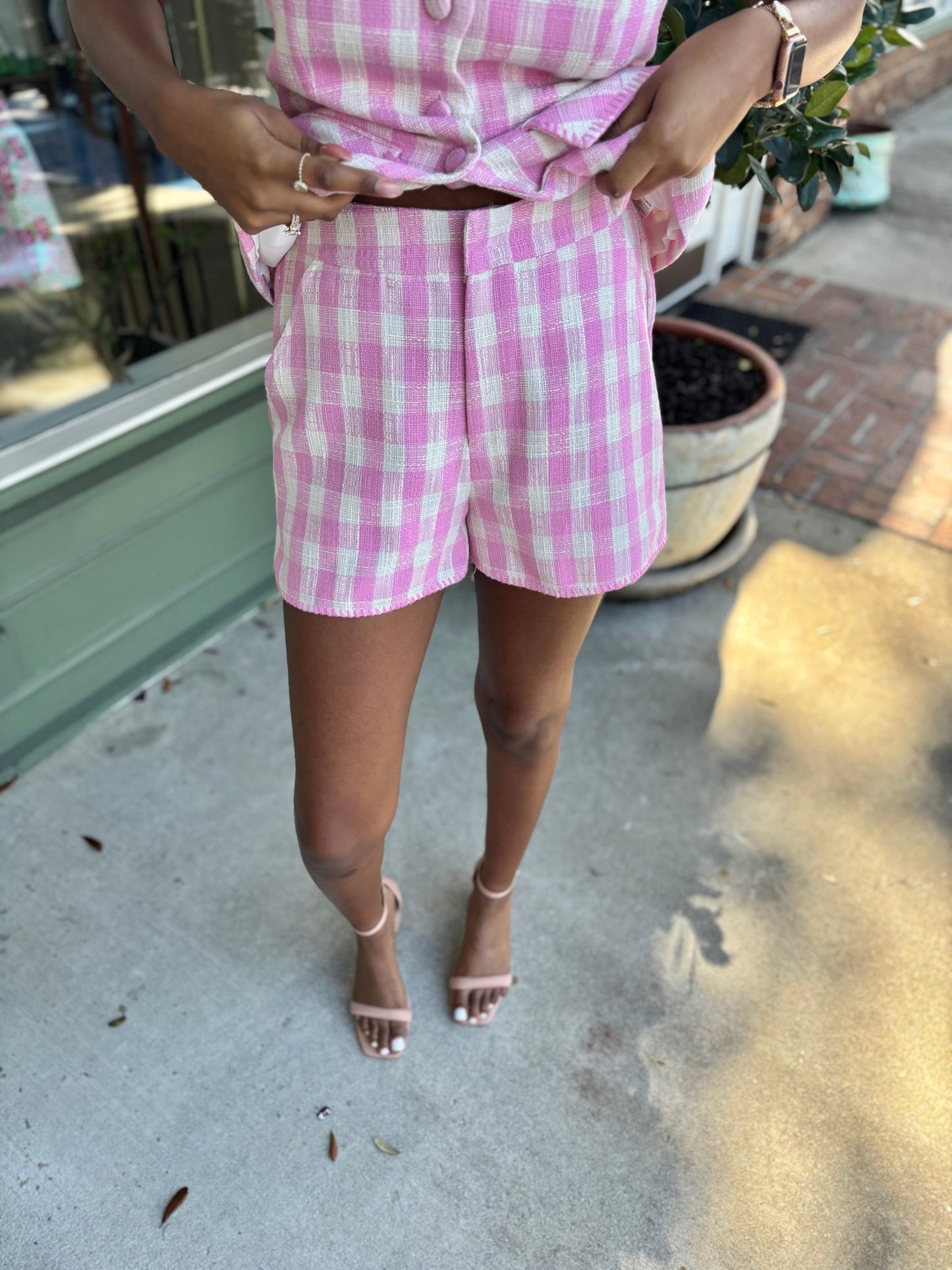 Reese Set - Pink Gingham - KJ Clothier