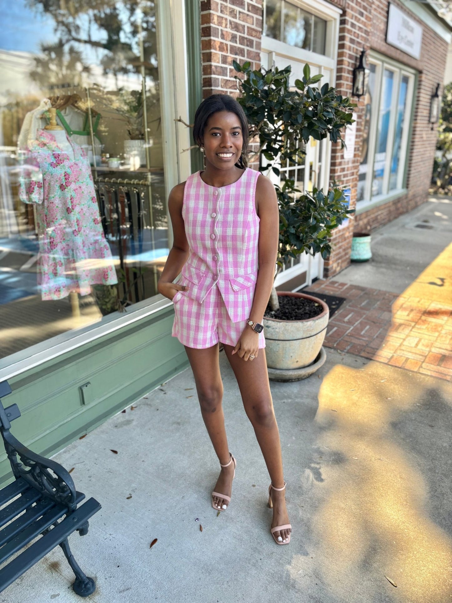 Reese Set - Pink Gingham - KJ Clothier