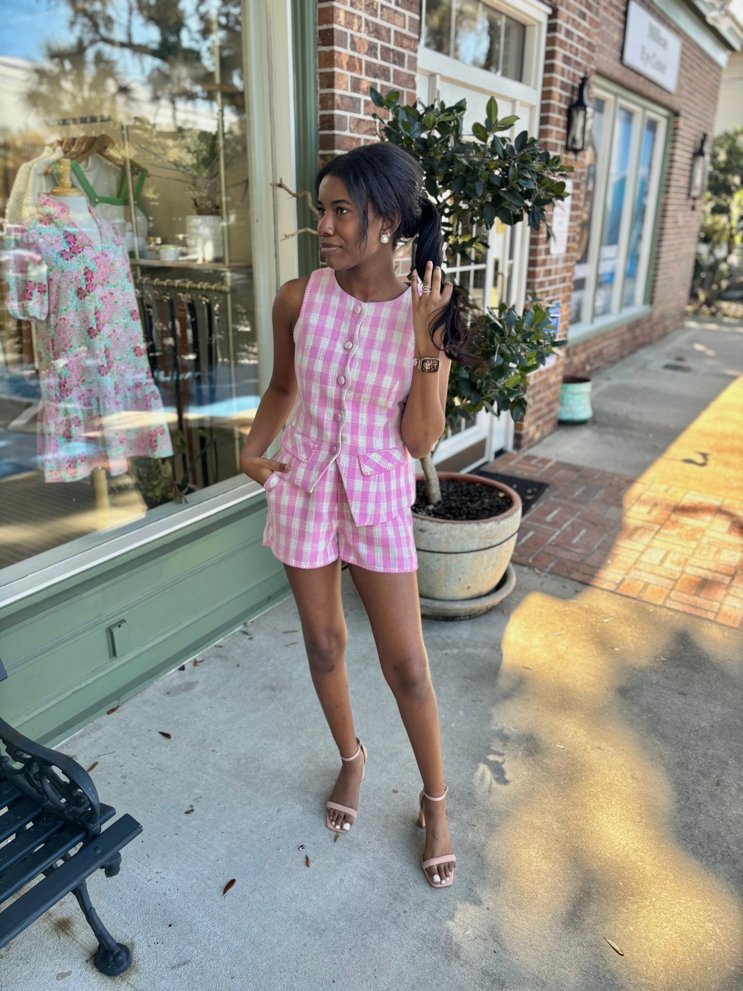 Reese Set - Pink Gingham - KJ Clothier