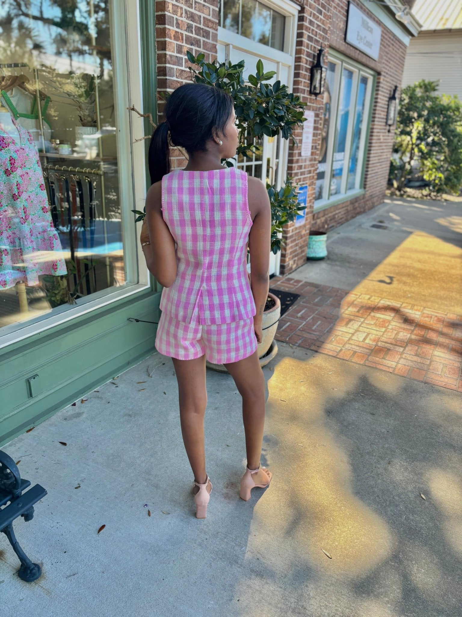 Reese Set - Pink Gingham - KJ Clothier