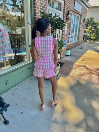 Reese Set - Pink Gingham - KJ Clothier