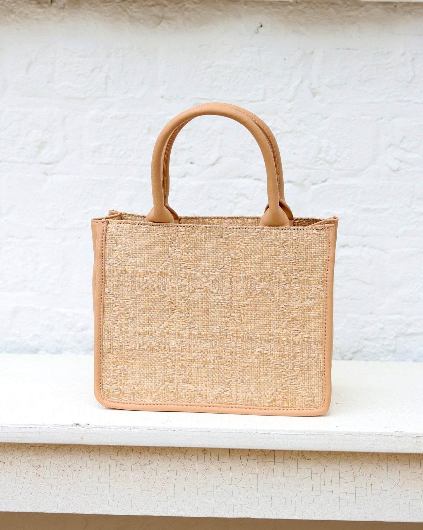 Ricky Mini Tote - Natural Lattice - KJ Clothier