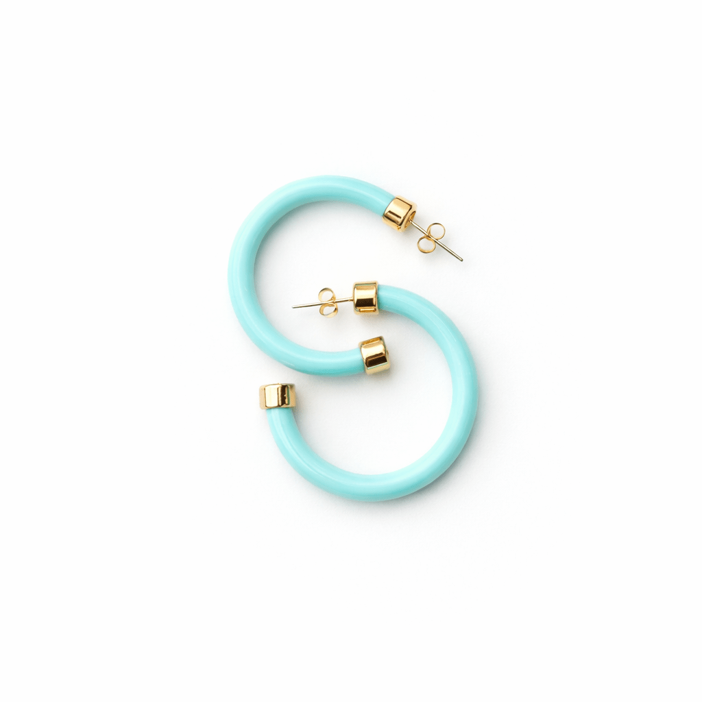 Robins Egg Hoop Earrings – Large - KJ Clothier